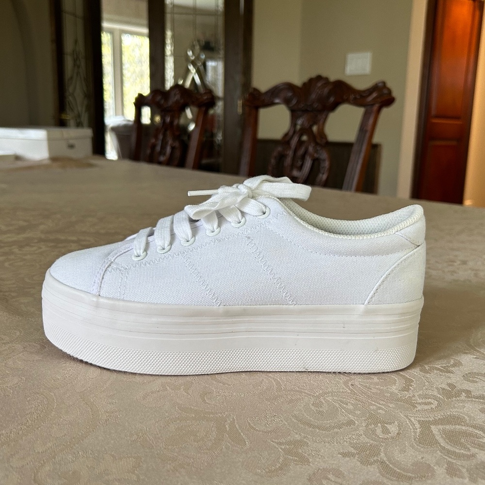 JC Play by Jeffrey Campbell Zomg Platform Sneakers, White, Size US 9